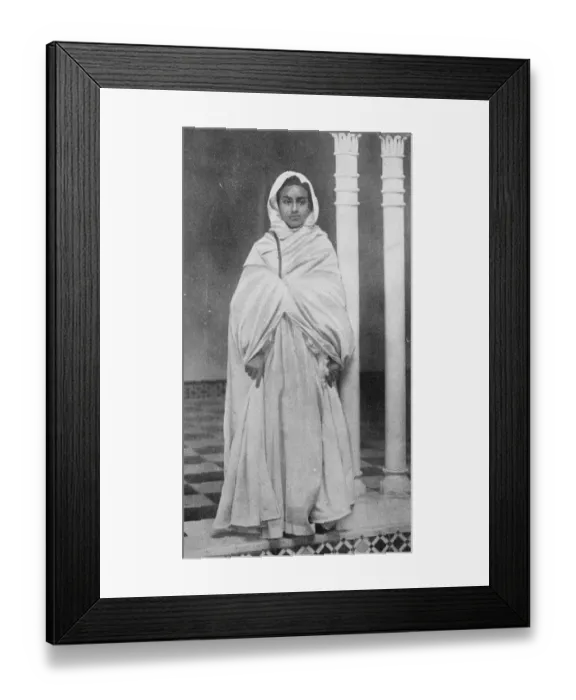 Framed Print : Moulai Mohammed, the 14 year old son of the late Sultan of Morocco, who was chosen Framed Print : Moulai Mohammed, the 14 year old son of the late Sultan of Morocco, who was chosen
