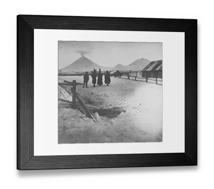 Framed Print : Klyuchevskaya Sopka Volcano in full eruption. The highest volcano in Kamchatka