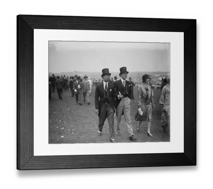 Framed Print : Ladies day at Epsom. Prince Chichibu of Japan. 4 June 1926