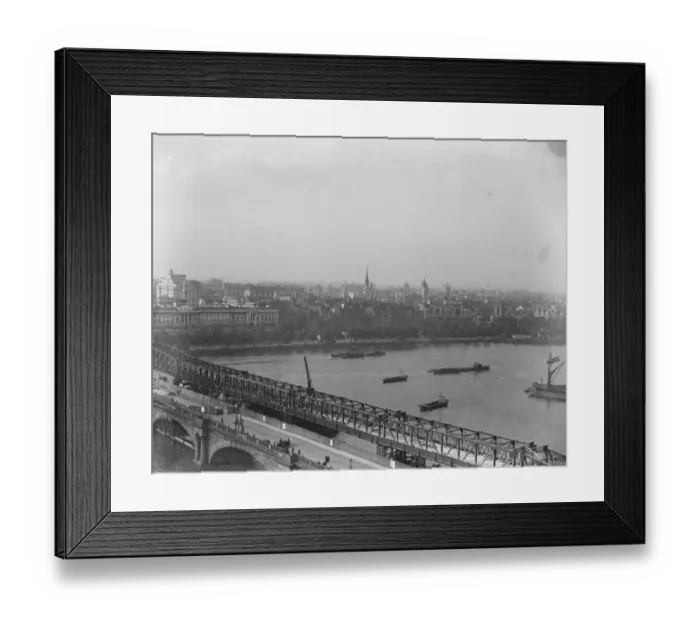 Framed Print : London north bank of Thames, from Somerset to St Pauls. 1925 Framed Print : London north bank of Thames, from Somerset to St Pauls. 1925
