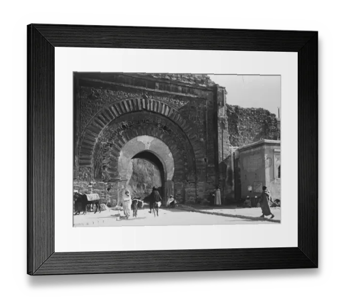 Framed Print : Marrakech ( Morocco City ) The Aganan ( Portuguese ) Gate. 16 October 1926