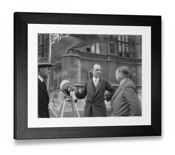 Framed Print : MPs inspect lifeboats off the House of Commons. Viscount Curzon, MP, on board Framed Print : MPs inspect lifeboats off the House of Commons. Viscount Curzon, MP, on board