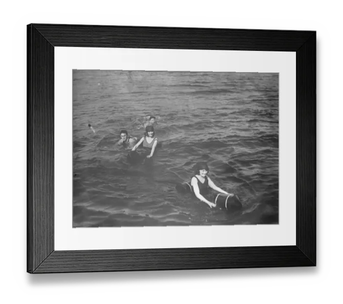 Framed Print : Water Bellies on Water Bicycles These charming girls on water bicycles cause something Framed Print : Water Bellies on Water Bicycles These charming girls on water bicycles cause something