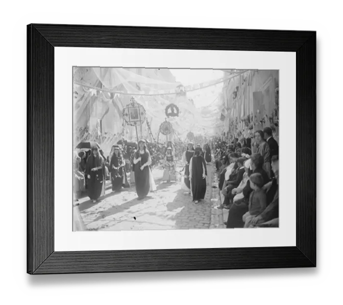 Framed Print : The procession of Our Lady at Boulogne, France. The procession passing through Framed Print : The procession of Our Lady at Boulogne, France. The procession passing through