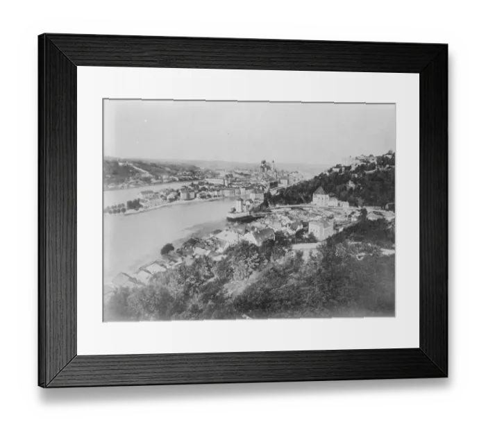 Framed Print : Two German towns fined ?25, 000 each. A view of the town of Passau, which has been fined ?25 Framed Print : Two German towns fined ?25, 000 each. A view of the town of Passau, which has been fined ?25