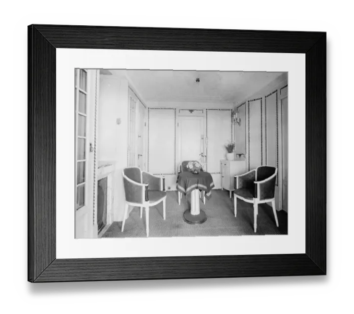 Framed Print : Prince of Wales to visit America, his suite on the Cunard Liner Berengaria Framed Print : Prince of Wales to visit America, his suite on the Cunard Liner Berengaria