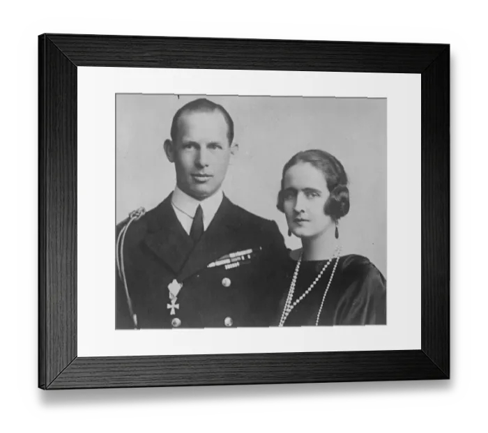 Framed Print : King George II of Greece with his wife Princess Elisabeth of Romania 12 September 1922
