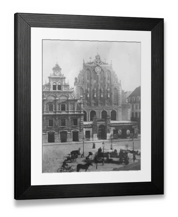 Framed Print : Town Hall and Famous House of the Blackheads 25 September 1920 Framed Print : Town Hall and Famous House of the Blackheads 25 September 1920