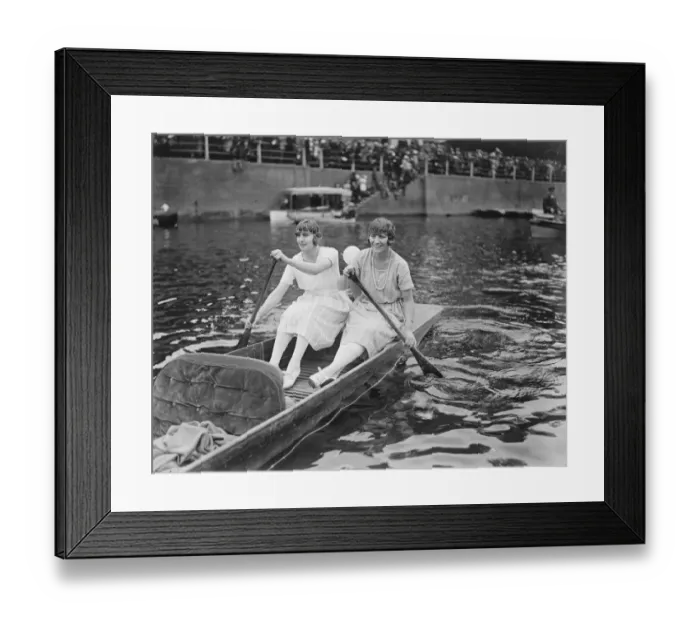 Framed Print : River Girls Despite the absence of sunshine the two river girls, found pleasure Framed Print : River Girls Despite the absence of sunshine the two river girls, found pleasure