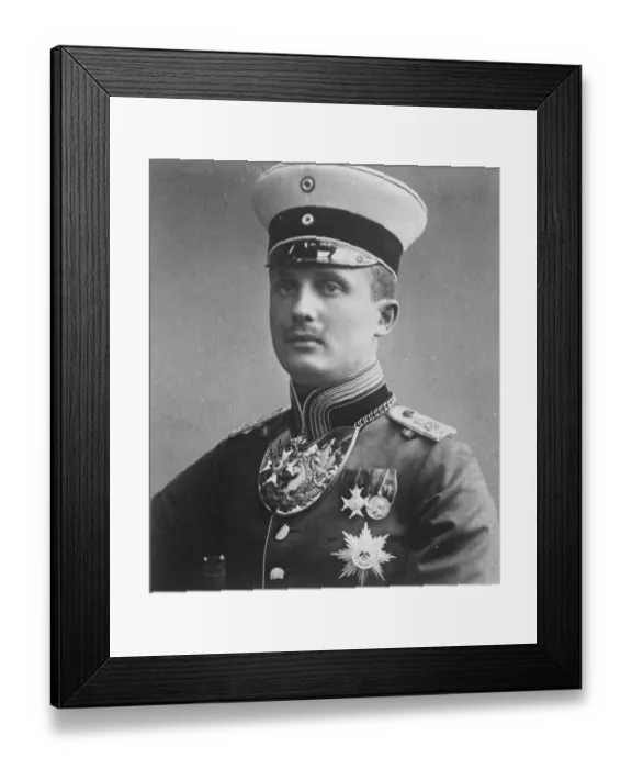 Framed Print : Prince Joachim Ernest of Anhalt, who is to marry a former actress, Fraulein strickradt