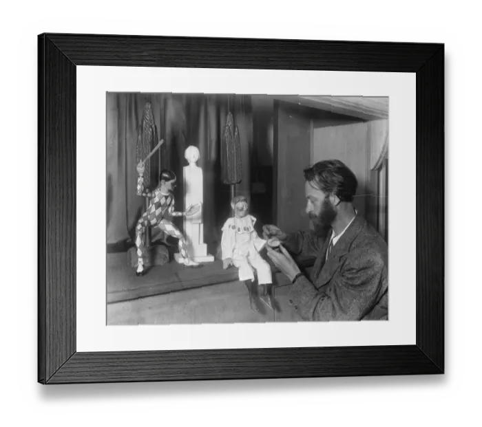 Framed Print : British Marionette Society to give its first performance in London. A marionette Framed Print : British Marionette Society to give its first performance in London. A marionette