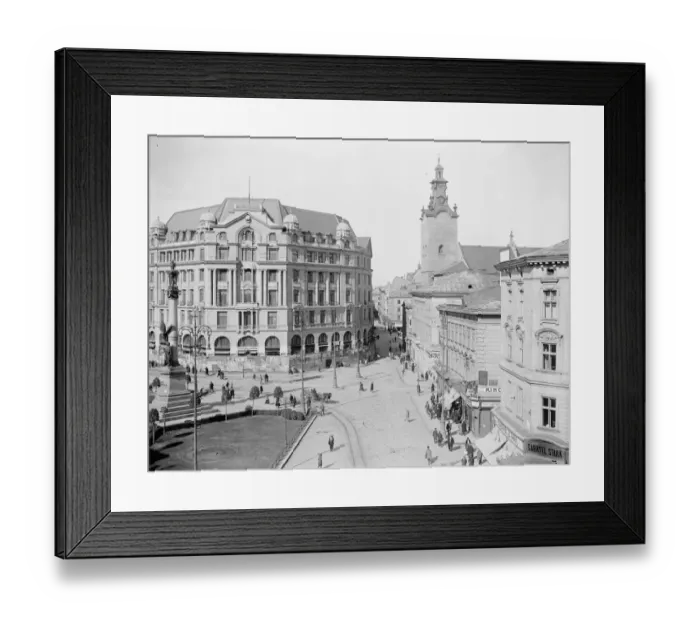 Framed Print : Lemberg, Poland. A fine panorama showing progress of reconstruction of the great Framed Print : Lemberg, Poland. A fine panorama showing progress of reconstruction of the great