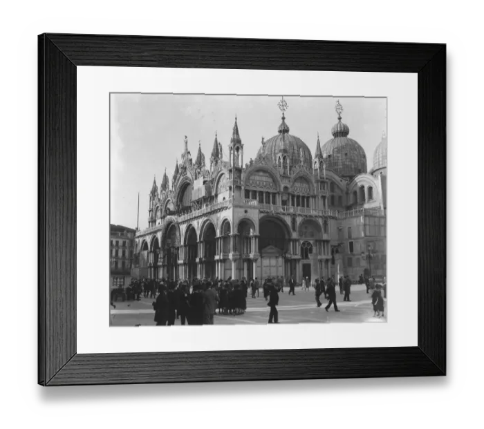 Framed Print : Venice; St Marks Basilica in St Marks Square