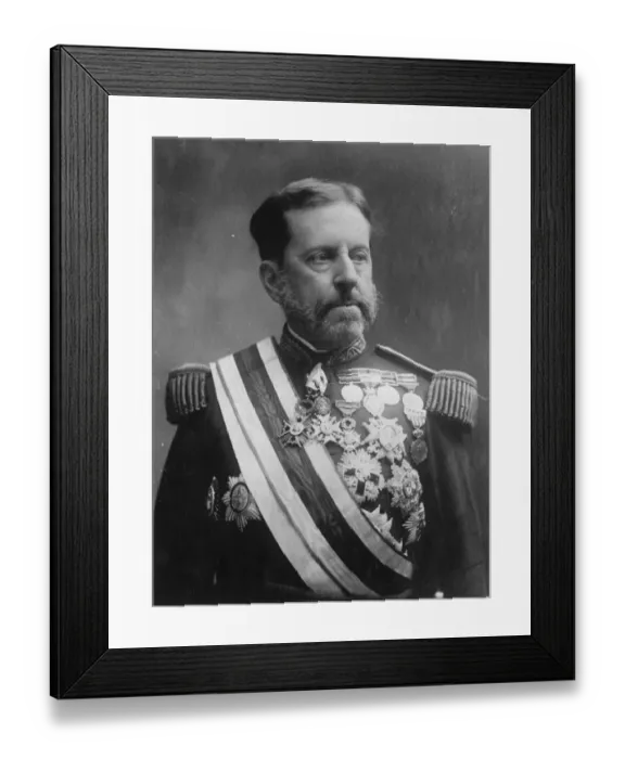 Framed Print : Spanish conspiracy trial. Capt Gen don Valeriano Weyler, who is now on trial with