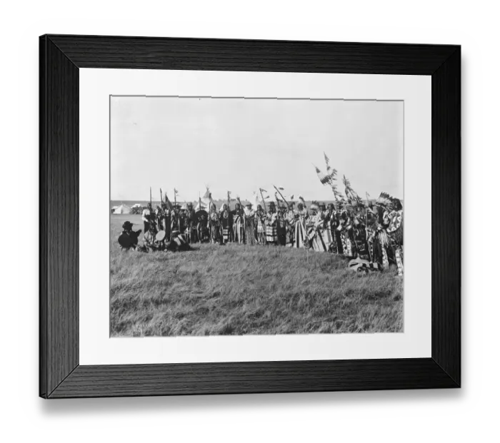 Framed Print : Calgary, Alberta A pow wow of Indians. These are Sarcee Indians who have land Framed Print : Calgary, Alberta A pow wow of Indians. These are Sarcee Indians who have land