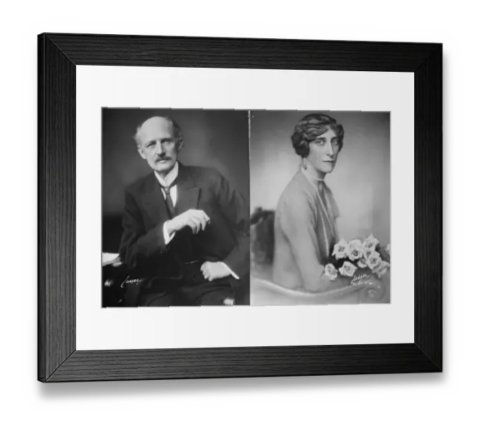 Framed Print : Prince and Princess Carl of Sweden, who are to visit Eastbourne. 5 April 1929 Framed Print : Prince and Princess Carl of Sweden, who are to visit Eastbourne. 5 April 1929