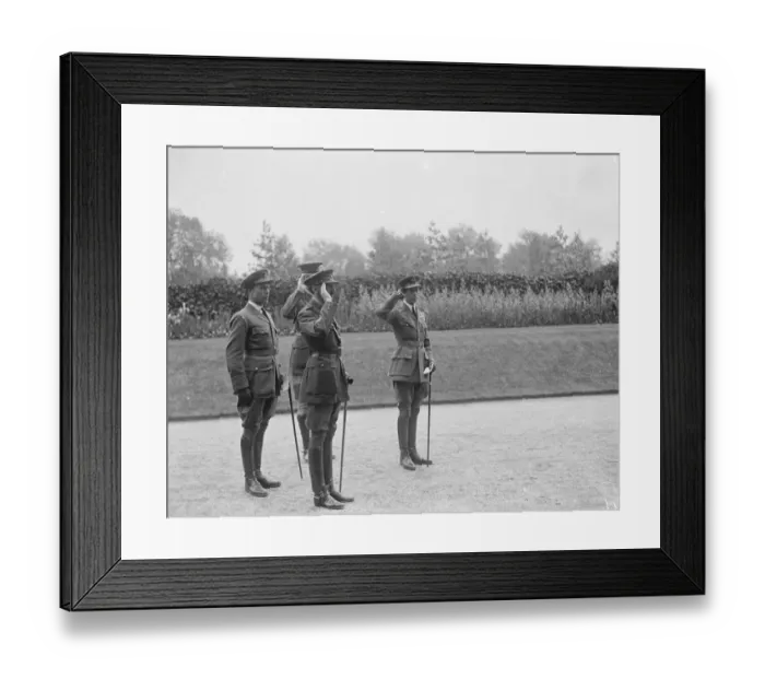 Framed Print : Prince Albert inspects NSPCC officials