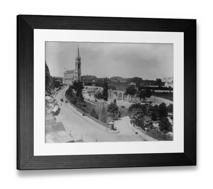 Framed Print : Where the Pope will spend his first holiday. Lourdes. 27 Februaty 1929