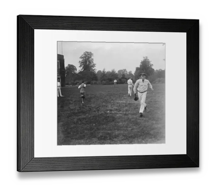 Framed Print : Stoolball at Fulham Palace. Wounded versus London Clergymen. The Bishop of London Framed Print : Stoolball at Fulham Palace. Wounded versus London Clergymen. The Bishop of London