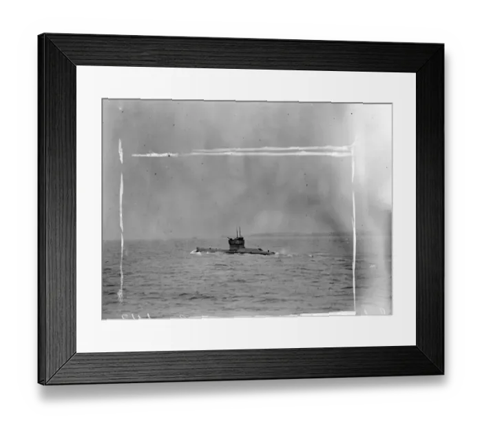 Framed Print : Afghanistan King down in submarine HMS L22. The Submarine with H M on board in Framed Print : Afghanistan King down in submarine HMS L22. The Submarine with H M on board in