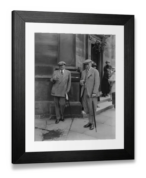 Framed Print : Taking the waters at Harrogate Mr C M Usher ( left ) and Mr Herman Lohr, the well Framed Print : Taking the waters at Harrogate Mr C M Usher ( left ) and Mr Herman Lohr, the well