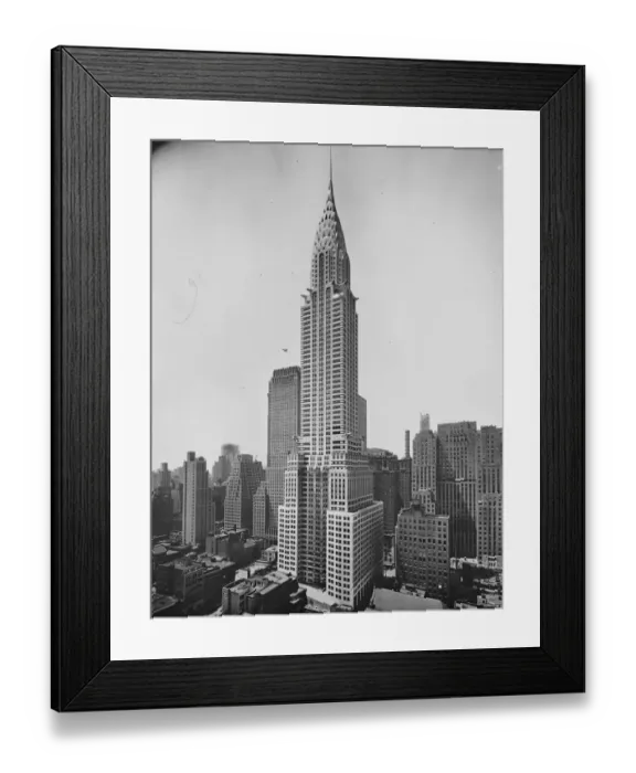 Framed Print : New view of the worlds tallest structure. A fine view of the great Chrysler Building