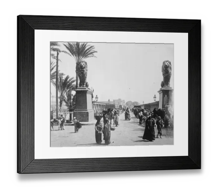 Framed Print : Cairo. Entree du Pont du Nil. 4 July 1925 Framed Print : Cairo. Entree du Pont du Nil. 4 July 1925