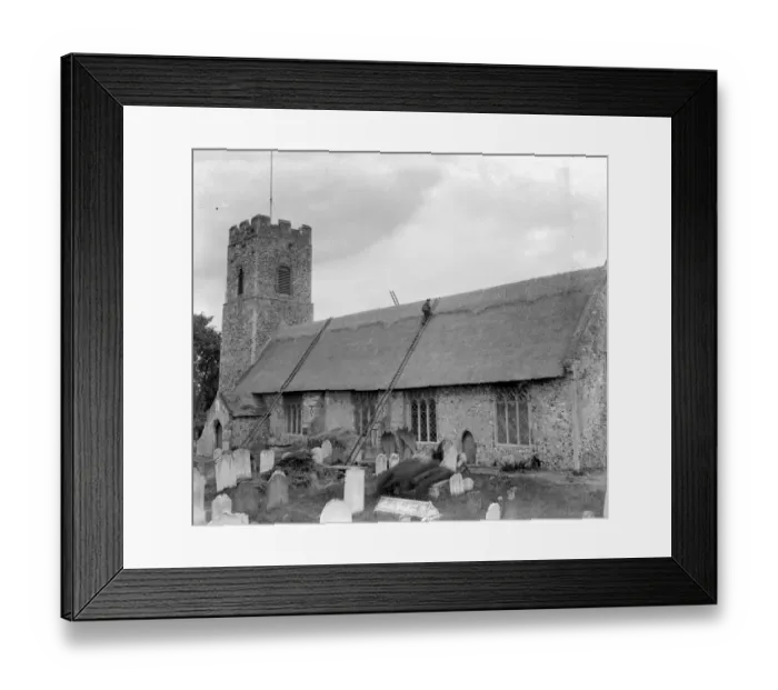 Framed Print : Pakefield Church near Lowestoft the only double ridged thatched church in the country Framed Print : Pakefield Church near Lowestoft the only double ridged thatched church in the country