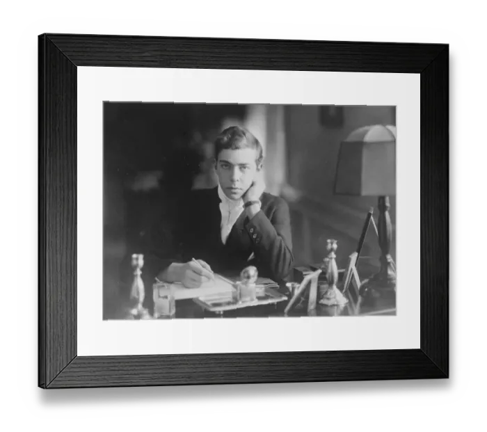 Framed Print : Learning the cares of State. Prince Gustav Adolf of Sweden, eldest son of Framed Print : Learning the cares of State. Prince Gustav Adolf of Sweden, eldest son of