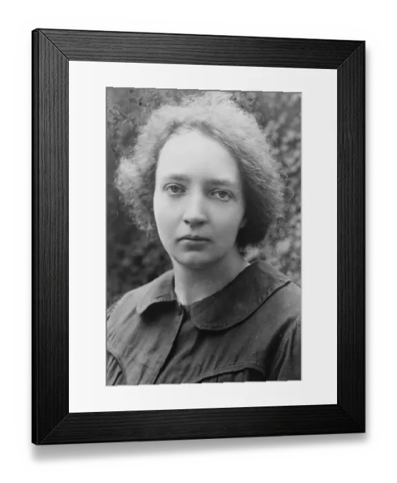 Framed Print : Frances cleverest girl. Mlle Irene Curie, the daughter of the famous radium expert Framed Print : Frances cleverest girl. Mlle Irene Curie, the daughter of the famous radium expert