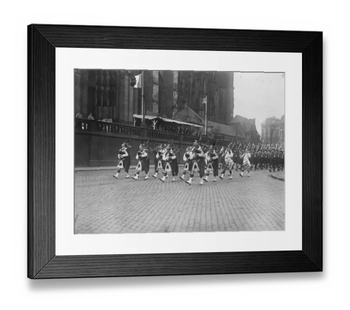 Framed Print : The Black Watch marching past the saluting base on Cologne on the occasion of Framed Print : The Black Watch marching past the saluting base on Cologne on the occasion of