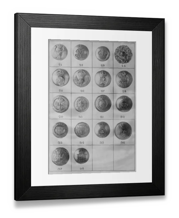Framed Print : Mr Trendells illustration, buttons, plate II. 2 May 1921 Illustration Framed Print : Mr Trendells illustration, buttons, plate II. 2 May 1921 Illustration