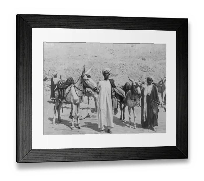 Framed Print : Praying for rain. Egyptian donkey boys who are praying for rain to wash away part Framed Print : Praying for rain. Egyptian donkey boys who are praying for rain to wash away part