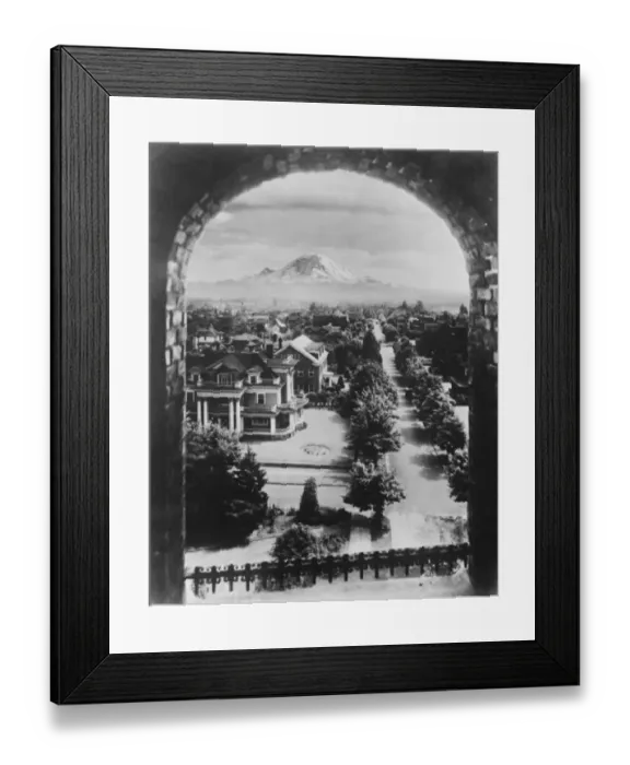 Framed Print : Americas most beautiful city. Birdseye view of Seattle, Washington