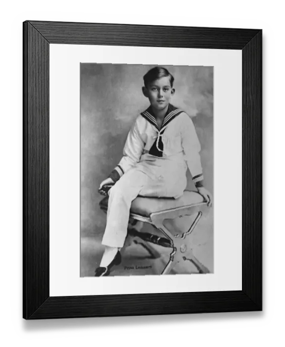 Framed Print : Prince Lenhart of Sweden, son of Prince Wilhelm, who is acting as best man to Framed Print : Prince Lenhart of Sweden, son of Prince Wilhelm, who is acting as best man to