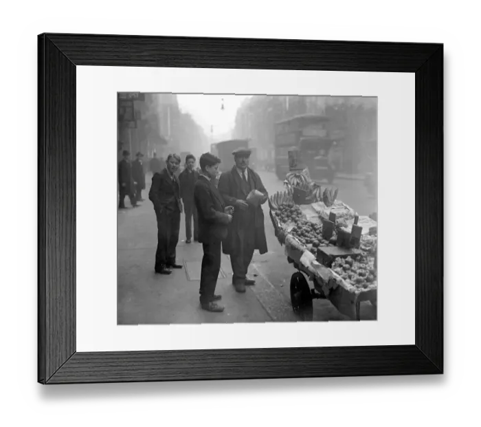 Framed Print : London Characters and types. The fruit hawker. 13 March 1929 Framed Print : London Characters and types. The fruit hawker. 13 March 1929
