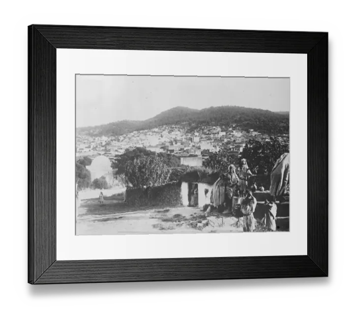 Framed Print : In time of peace. A charming picture of Ouezzan, in Morocco, where the French Framed Print : In time of peace. A charming picture of Ouezzan, in Morocco, where the French