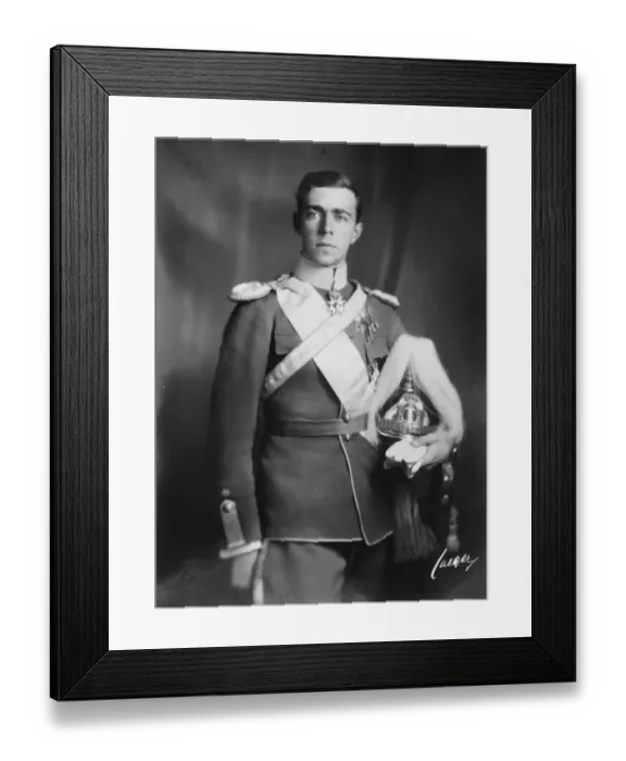 Framed Print : Prince Gustav Adolf of Sweden, elder son of the Crown Prince, wearing his new uniform