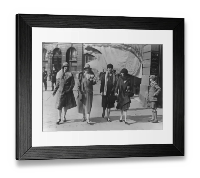 Framed Print : Queen of Romania and her daughter in Paris. The Queen of Romania and her daughter Framed Print : Queen of Romania and her daughter in Paris. The Queen of Romania and her daughter