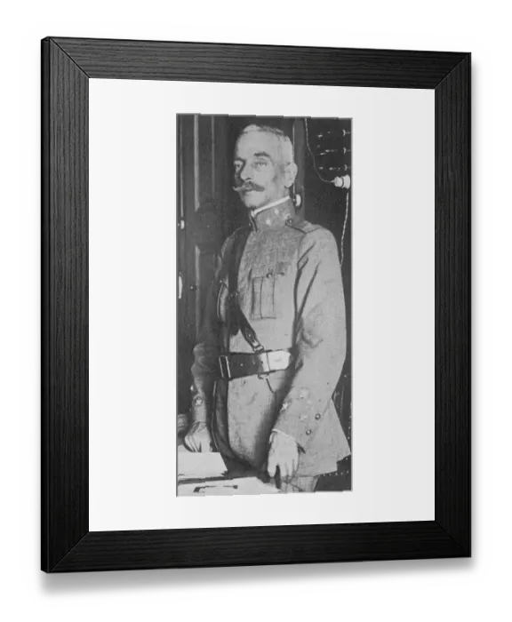 Framed Print : Portuguese Premier fired at. General Carmorna, the Portuguese Prime Minister Framed Print : Portuguese Premier fired at. General Carmorna, the Portuguese Prime Minister
