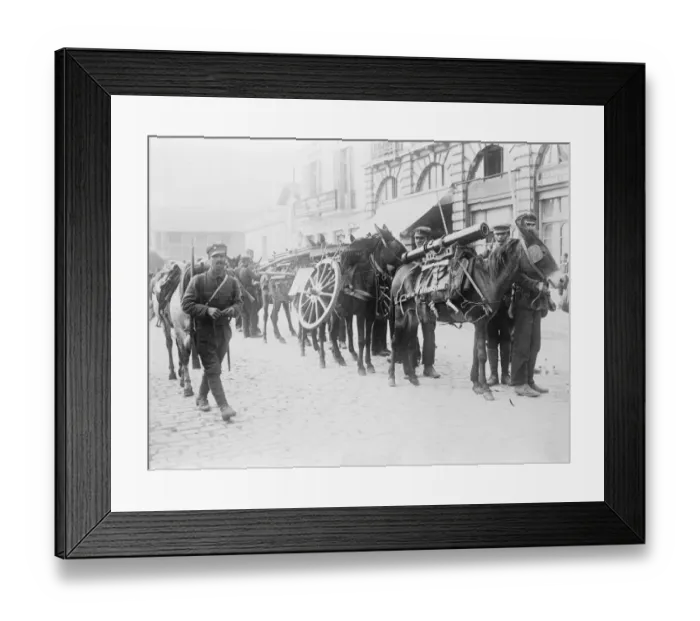 Framed Print : Turks claim sweeping victories in Asia Minor Greek troops with guns and mules 5