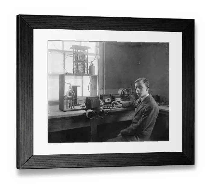 Framed Print : Boy who talked to America G W Goyder, the Mill Hill schoolboy who held long conversations Framed Print : Boy who talked to America G W Goyder, the Mill Hill schoolboy who held long conversations