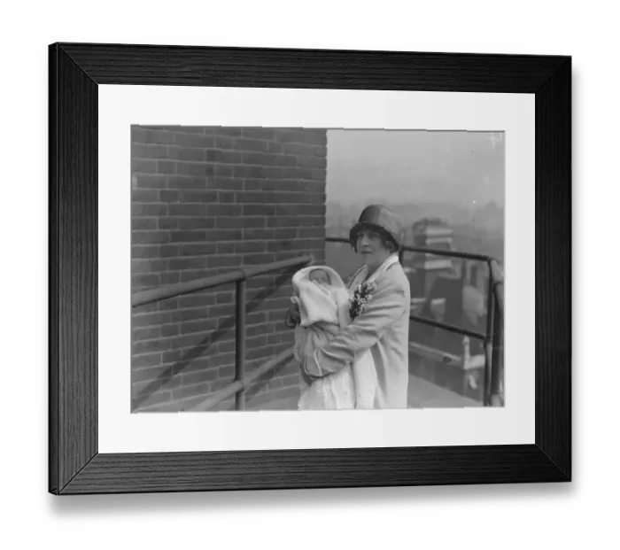 Framed Print : Mrs Rankin ( Miss Vacani ) with her son. 28 April 1925 Framed Print : Mrs Rankin ( Miss Vacani ) with her son. 28 April 1925