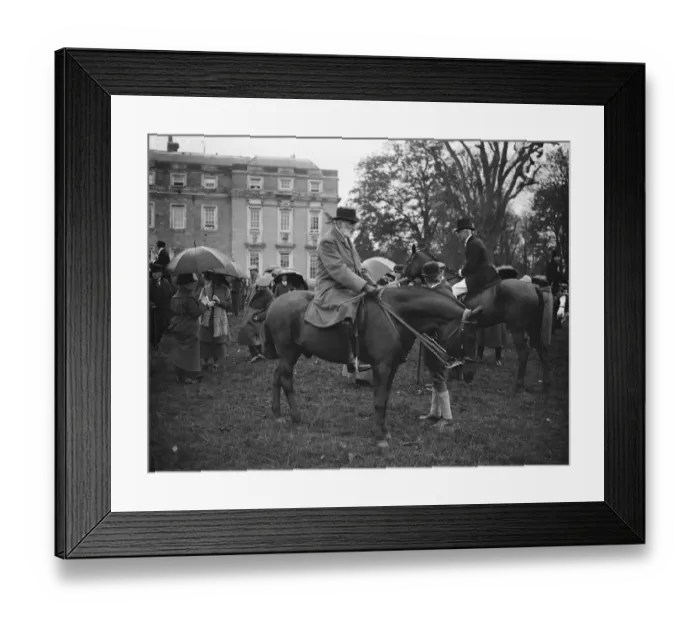 Framed Print : Meet of Leconfield Hounds at Petworth House, Sussex. The Hon Edward Lascelles Framed Print : Meet of Leconfield Hounds at Petworth House, Sussex. The Hon Edward Lascelles