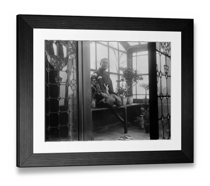 Framed Print : Gonnoske Komai, the Japanese poet at home ( 73 Harcourt Terrace, South Kensington ) Framed Print : Gonnoske Komai, the Japanese poet at home ( 73 Harcourt Terrace, South Kensington )