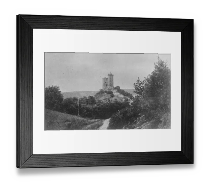 Framed Print : The Castle In Which German Assassins Died Saaleck a ruined castle standing high