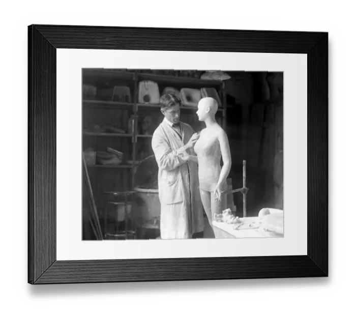 Framed Print : The making of wax models at Sages, Grays Inn Road. The initial stage in the moulding Framed Print : The making of wax models at Sages, Grays Inn Road. The initial stage in the moulding