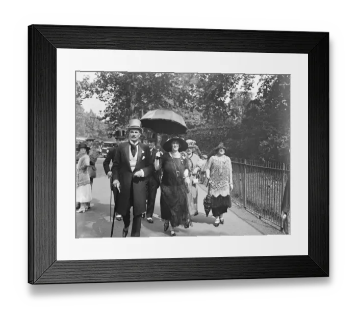 Framed Print : Royal garden party at Buckingham Palace. Sir Archibald and Lady Weigall. 25 June 1924 Framed Print : Royal garden party at Buckingham Palace. Sir Archibald and Lady Weigall. 25 June 1924