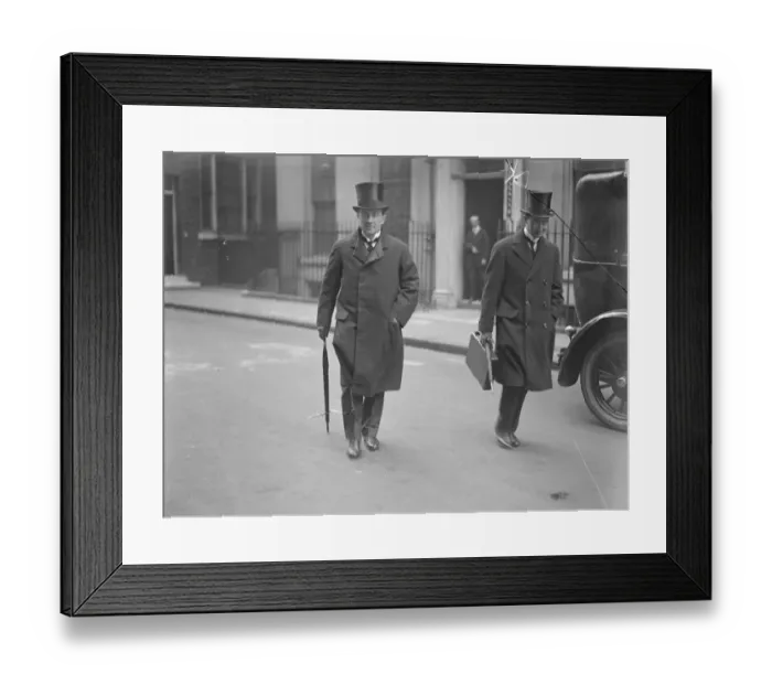 Framed Print : The Chancellor leaves Downing Street with the budget secrets. Mr Stanley Baldwin Framed Print : The Chancellor leaves Downing Street with the budget secrets. Mr Stanley Baldwin