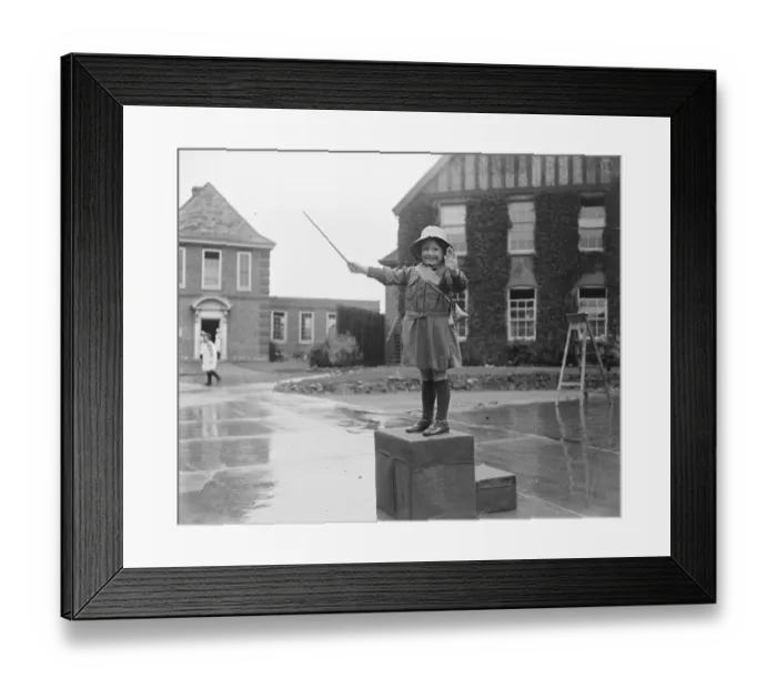 Framed Print : The young bandmistress of Englands largest childrens band. Winifred Humphries